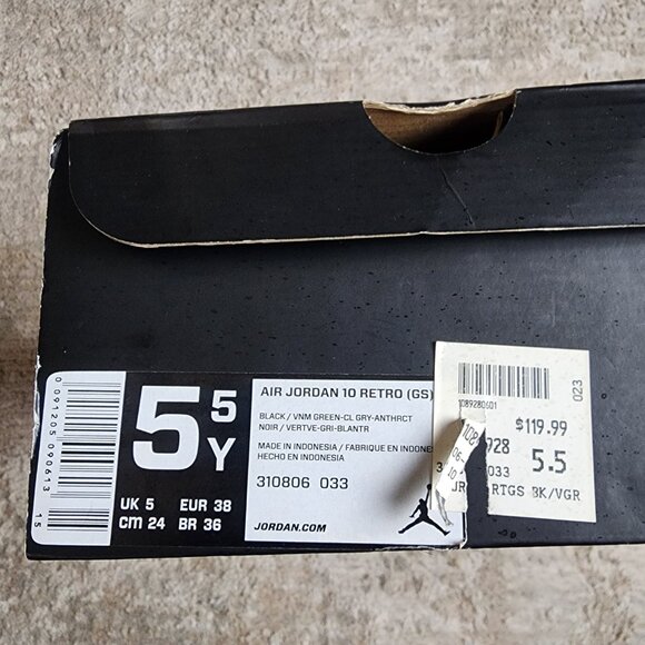 7W Air Jordan 10 Retro Sneakers (5.5Y) - Picture 6 of 6